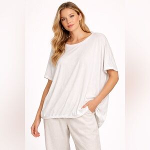 Zero + Maria Cornejo White Short Sleeve Top